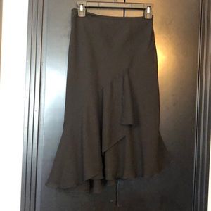Sunny Leigh asymmetrical black ruffle skirt Sz M